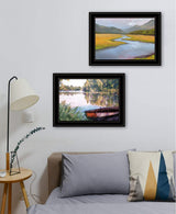 Set Of Two Serene Water 2 Black Framed Print Wall Art - Homeroots - Flyclothing LLC