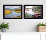 Set Of Two Serene Water 3 Black Framed Print Wall Art - Homeroots - Flyclothing LLC