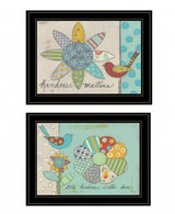 Set Of Two Kindness 2 Black Framed Print Wall Art - Homeroots - Flyclothing LLC