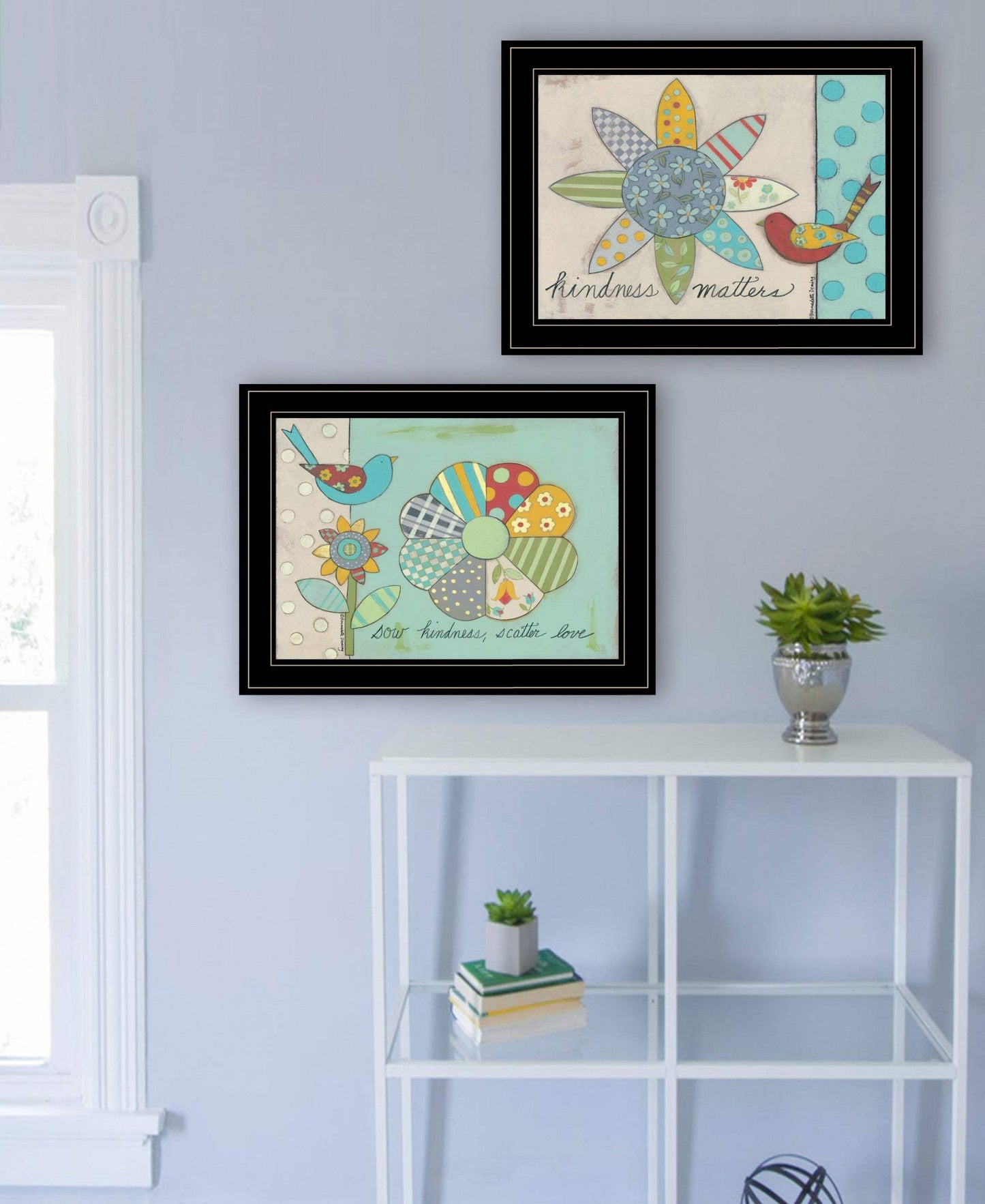 Set Of Two Kindness 2 Black Framed Print Wall Art - Homeroots - Flyclothing LLC