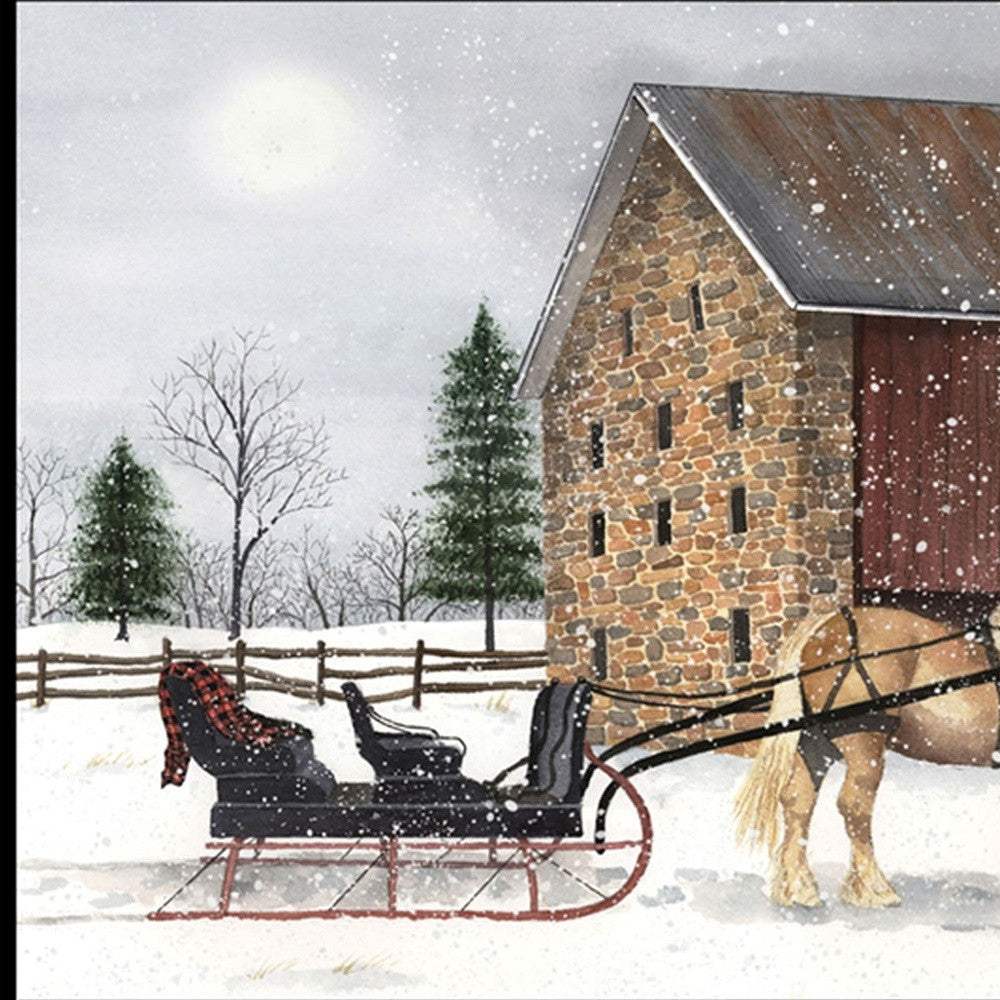 Set Of Two Sleigh Bells Ring 1 Black Framed Print Wall Art - Homeroots - Flyclothing LLC