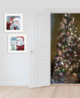 Set Of Two Santas Blessings 1 White Framed Print Wall Art - Homeroots - Flyclothing LLC
