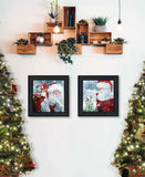 Set Of Two Santas Blessings 2 Black Framed Print Wall Art - Homeroots - Flyclothing LLC