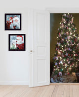 Set Of Two Santas Blessings 4 Black Framed Print Wall Art - Homeroots - Flyclothing LLC