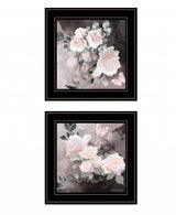 Set Of Two Noir Roses 3 Black Framed Print Wall Art - Homeroots - Flyclothing LLC