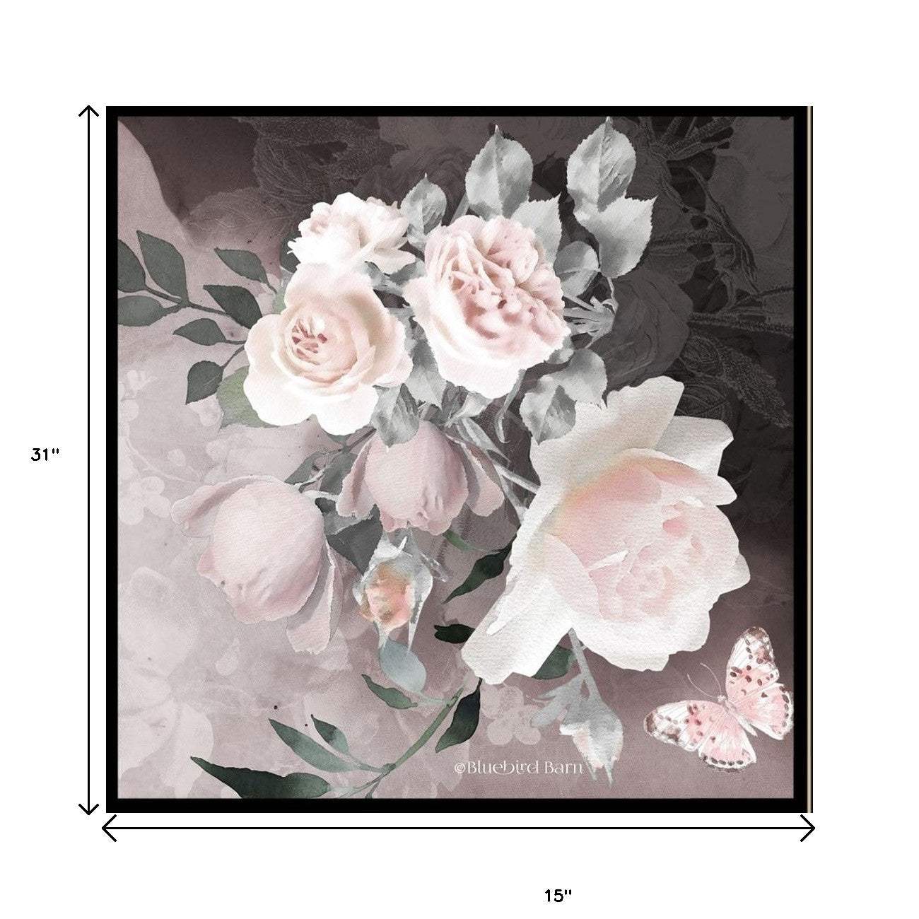 Set Of Two Noir Roses 3 Black Framed Print Wall Art - Homeroots - Flyclothing LLC