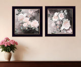 Set Of Two Noir Roses Black Framed Print Wall Art - Homeroots