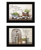 Set Of Two Choose Joy Black Framed Print Wall Art - Homeroots