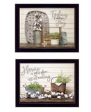Set Of Two Choose Joy Black Framed Print Wall Art - Homeroots