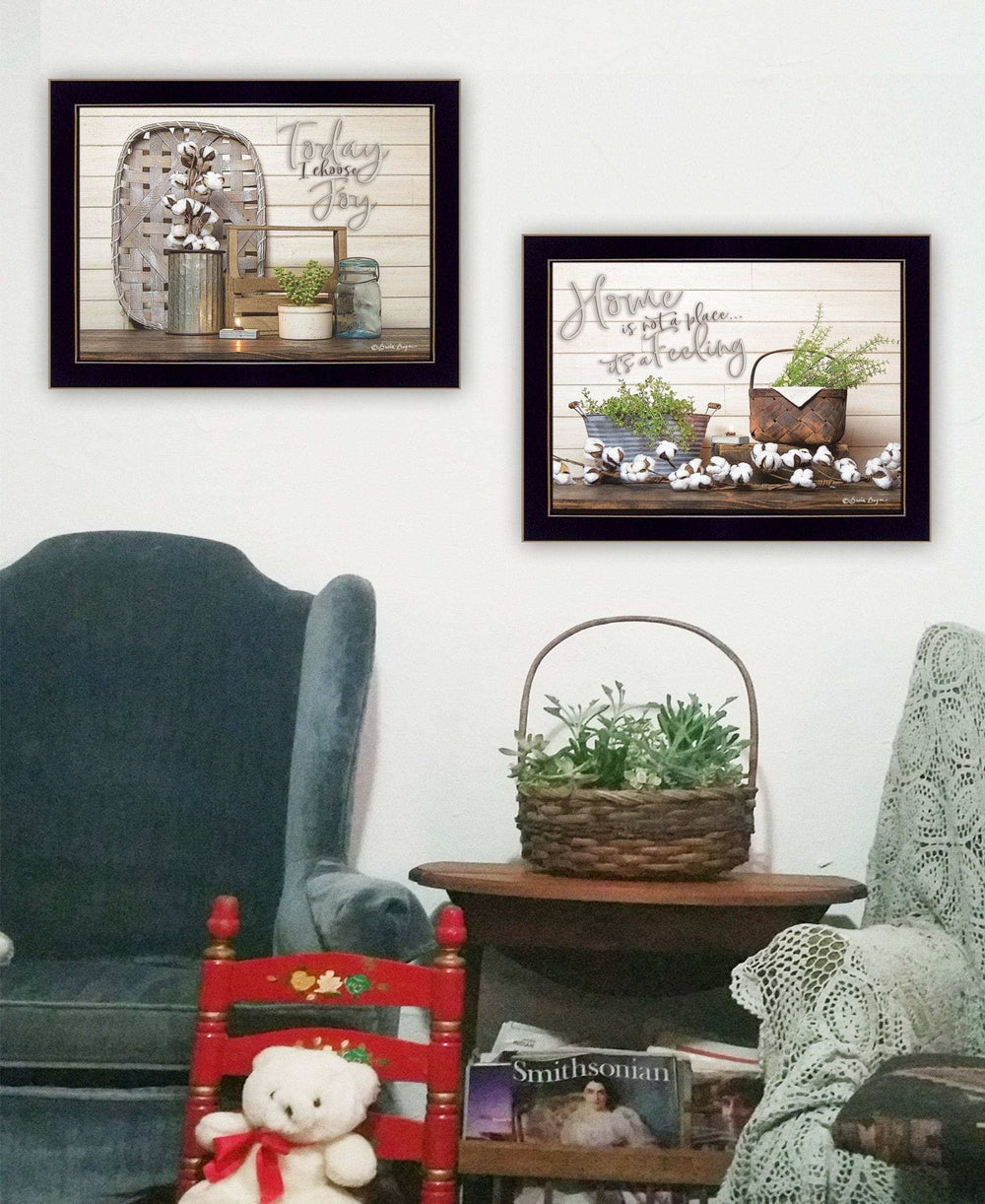 Set Of Two Choose Joy Black Framed Print Wall Art - Homeroots - Flyclothing LLC