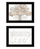 Set Of Two Love or In the Moment 1 Black Framed Print Wall Art - Homeroots