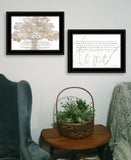 Set Of Two Love or In the Moment 1 Black Framed Print Wall Art - Homeroots