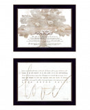 Set Of Two Love or In the Moment 2 Black Framed Print Wall Art - Homeroots