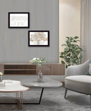 Set Of Two Love or In the Moment 2 Black Framed Print Wall Art - Homeroots
