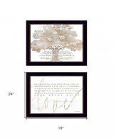 Set Of Two Love or In the Moment 2 Black Framed Print Wall Art - Homeroots - Flyclothing LLC
