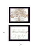 Set Of Two Love or In the Moment 2 Black Framed Print Wall Art - Homeroots - Flyclothing LLC