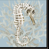 Set Of Two Coral Seahorse 1 Black Framed Print Wall Art - Homeroots - Flyclothing LLC