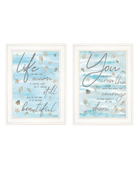 Set Of Two Life Is White Framed Print Wall Art - Homeroots