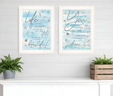 Set Of Two Life Is White Framed Print Wall Art - Homeroots