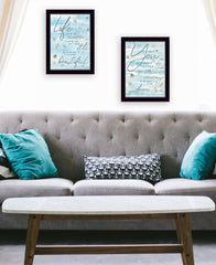 Set Of Two Life Is Black Framed Print Wall Art