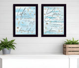 Set Of Two Life Is Black Framed Print Wall Art - Homeroots - Flyclothing LLC