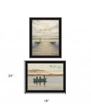 Set Of Two Lake Side Reprieve 1 Black Framed Print Wall Art - Homeroots - Flyclothing LLC