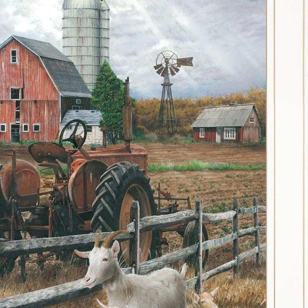 Set Of Two Farm Life White Framed Print Wall Art - Homeroots - Flyclothing LLC
