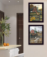 Set Of Two Farm Life Black Framed Print Wall Art - Homeroots - Flyclothing LLC