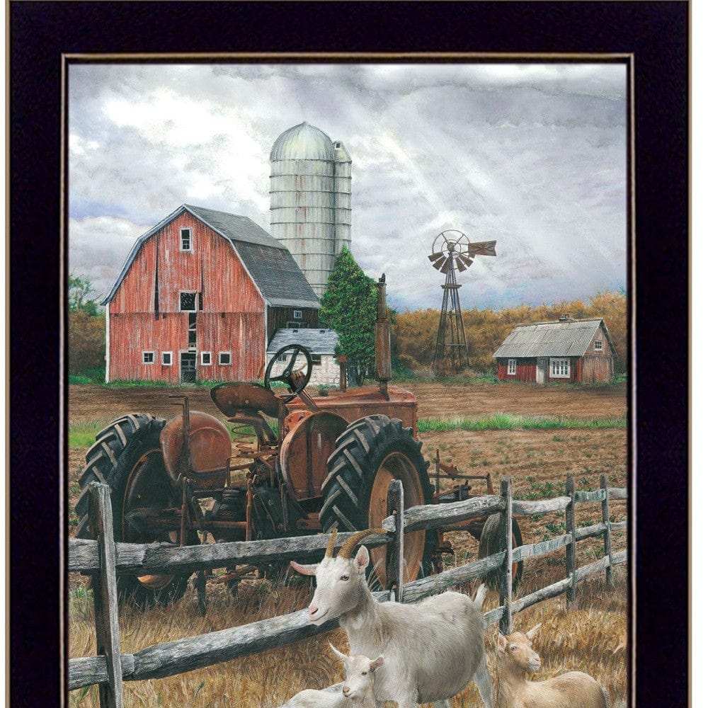 Set Of Two Farm Life Black Framed Print Wall Art - Homeroots - Flyclothing LLC