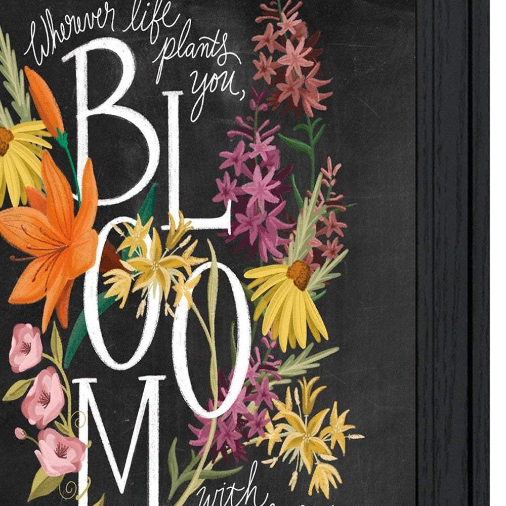 Set Of Two Love and Bloom Black Framed Print Wall Art - Homeroots - Flyclothing LLC