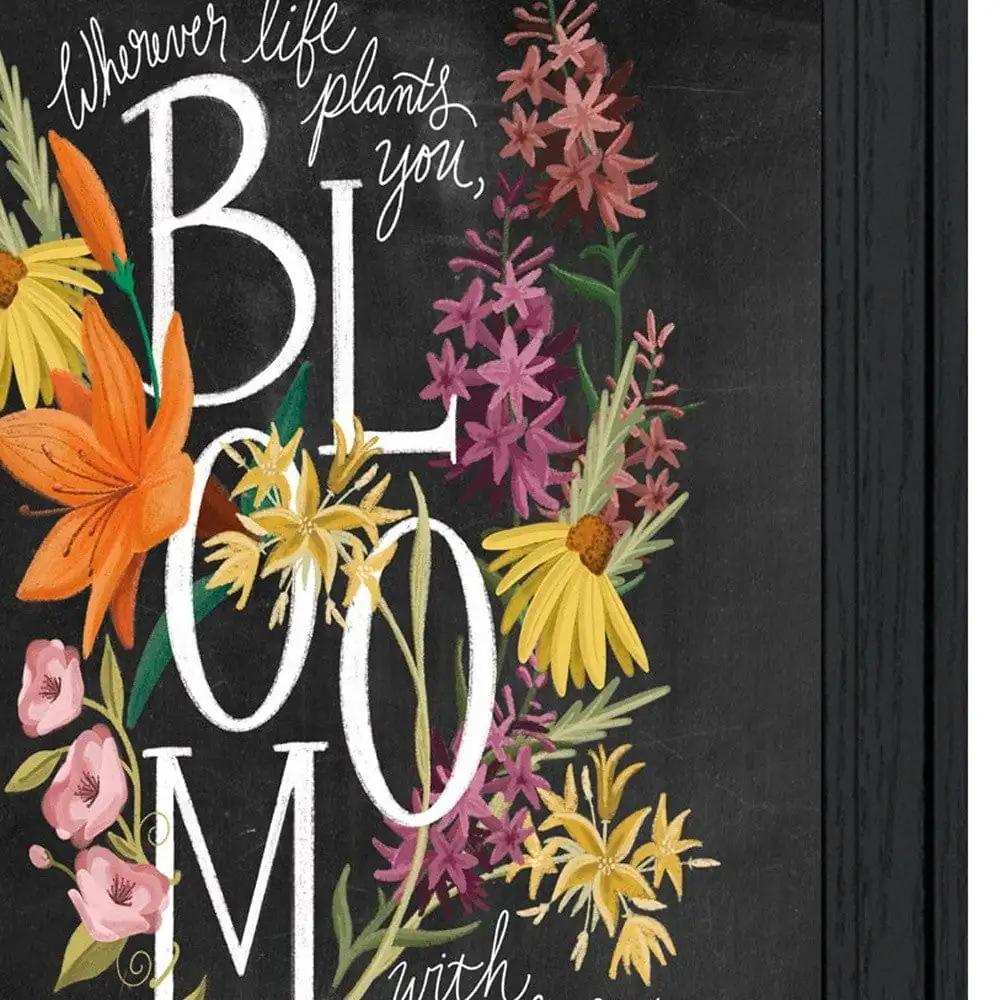 Set Of Two Love and Bloom Black Framed Print Wall Art - Homeroots - Flyclothing LLC