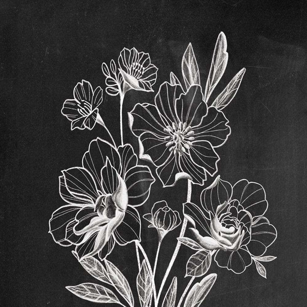 Set Of Two Black and White Flowers in Bloom White Framed Print Wall Art - Homeroots - Flyclothing LLC