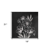 Set Of Two Black and White Flowers in Bloom White Framed Print Wall Art - Homeroots - Flyclothing LLC