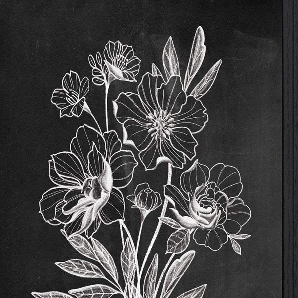 Set Of Two Vintage Flowers in Bloom Black Framed Print Wall Art - Homeroots - Flyclothing LLC