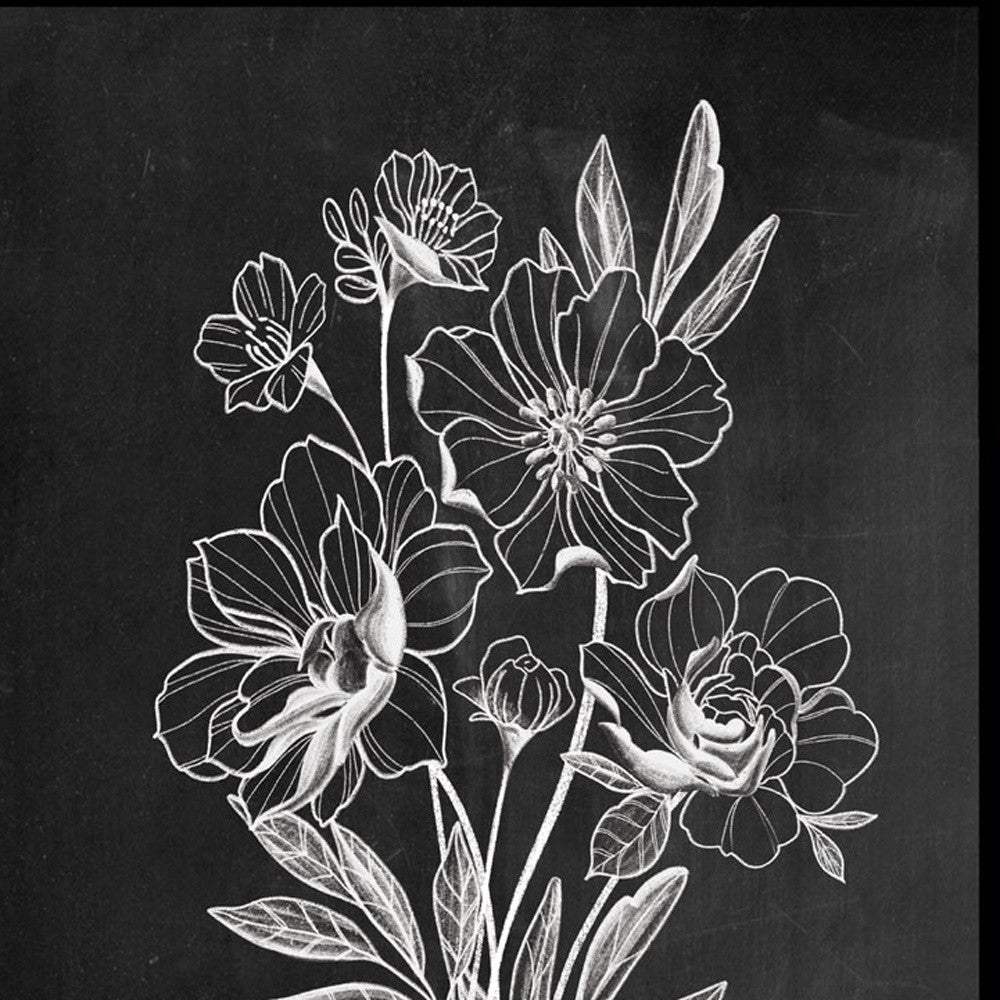Set Of Two Vintage Flowers in Bloom Black Framed Print Wall Art - Homeroots - Flyclothing LLC