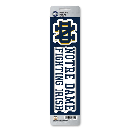 Notre Dame Fighting Irish 2 Piece Team Slogan Decal Sticker Set - Notre Dame