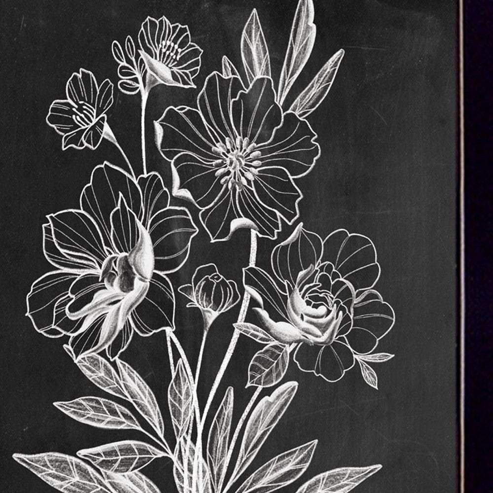 Set Of Two Vintage Flowers in Bloom Black Framed Print Wall Art - Homeroots - Flyclothing LLC