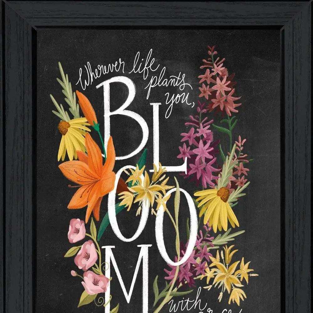 Set Of Two Love Grows Here Black Framed Print Wall Art - Homeroots - Flyclothing LLC