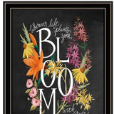 Set Of Two Love Grows Here Black Framed Print Wall Art - Homeroots