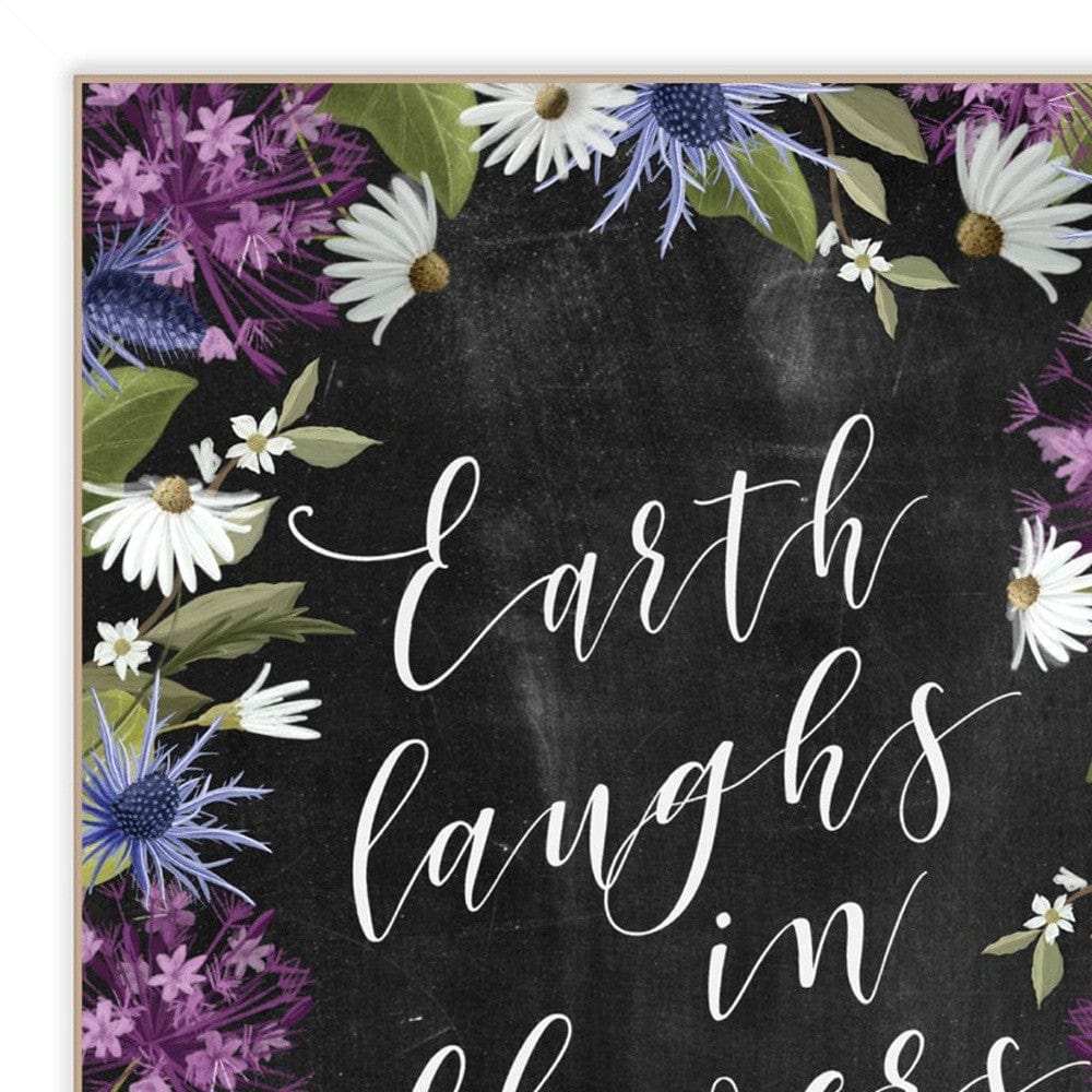Set Of Two Flowers Make Us Laugh White Framed Print Wall Art - Homeroots - Flyclothing LLC