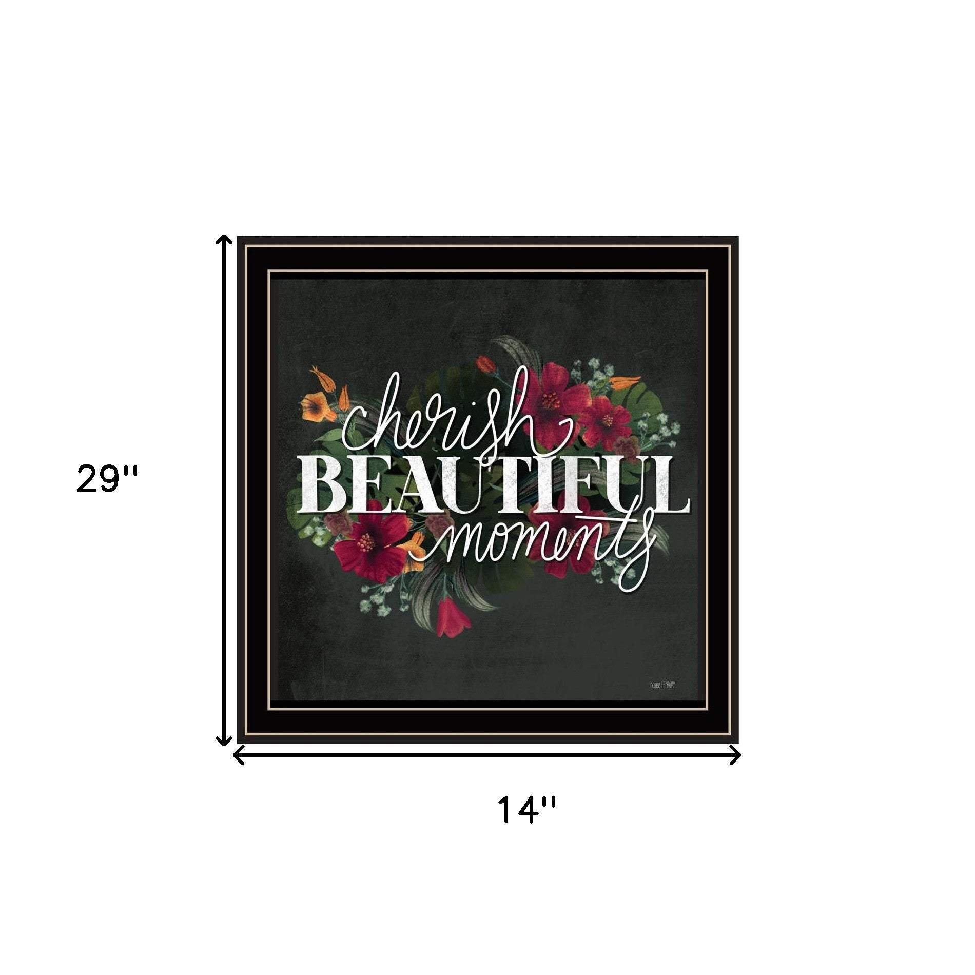 Set Of Two Cherish and Have Faith 2 Black Framed Print Wall Art - Homeroots - Flyclothing LLC