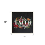 Set Of Two Cherish and Have Faith 3 White Framed Print Wall Art - Homeroots - Flyclothing LLC