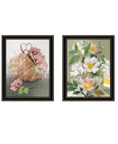 Set Of Two Farmhouse Daisies Black Framed Print Wall Art - Homeroots - Flyclothing LLC