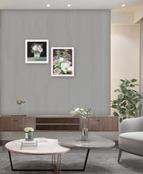 Set Of Two Lilac and Wild Plum Bouquet White Framed Print Wall Art - Homeroots - Flyclothing LLC