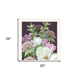 Set Of Two Lilac and Wild Plum Bouquet White Framed Print Wall Art - Homeroots - Flyclothing LLC