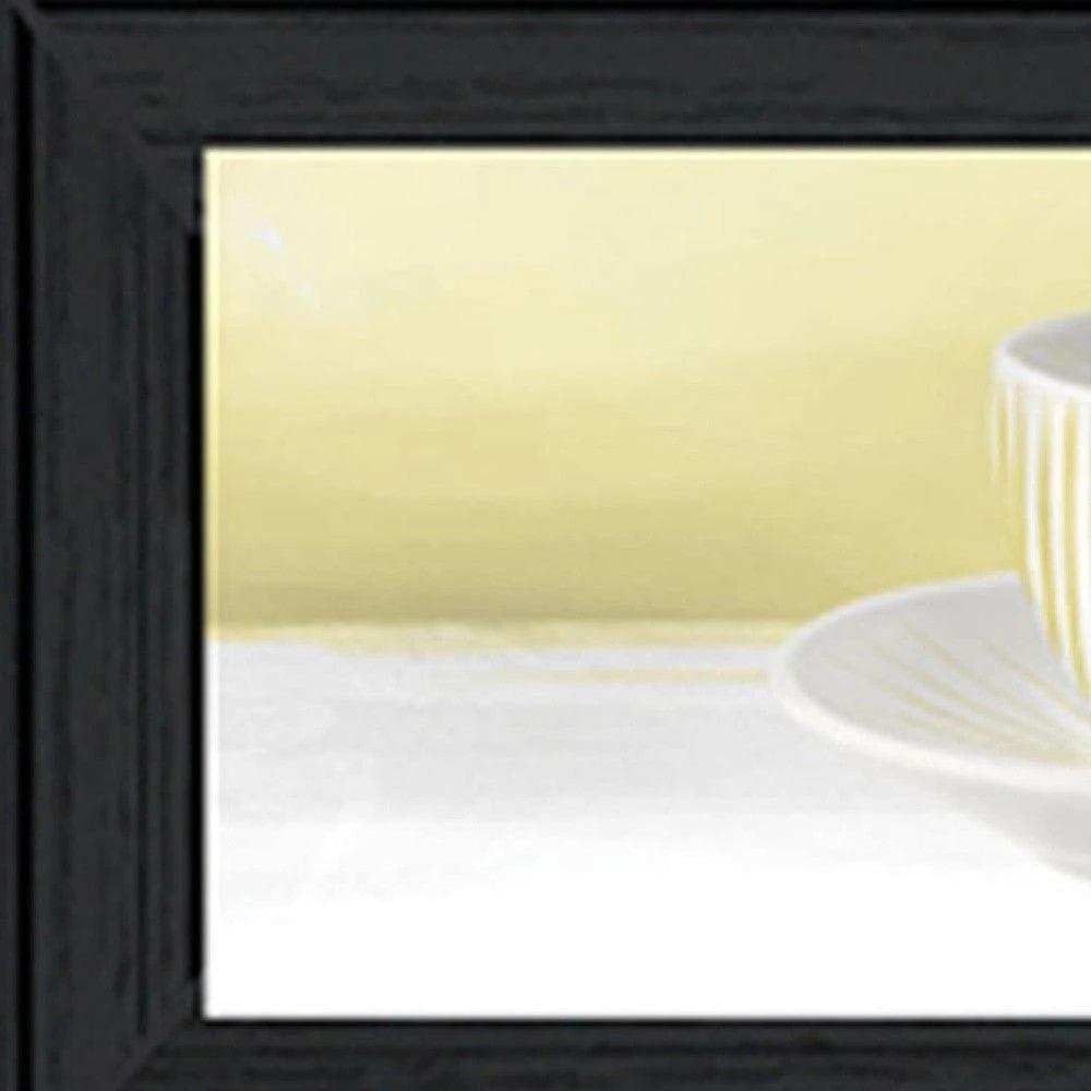 Set Of Two Teacups Black Framed Print Kitchen Wall Art - Homeroots - Flyclothing LLC