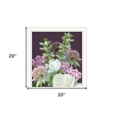 Set Of Two Lilac and Wild Plum Bouquet White Framed Print Wall Art - Homeroots - Flyclothing LLC