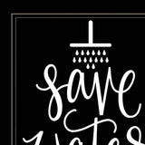 Set Of Two Clean or Shower Together Black Framed Print Bathroom Wall Art - Homeroots - Flyclothing LLC