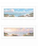 Set Of Two The Seascape 2 White Framed Print Wall Art - Homeroots - Flyclothing LLC