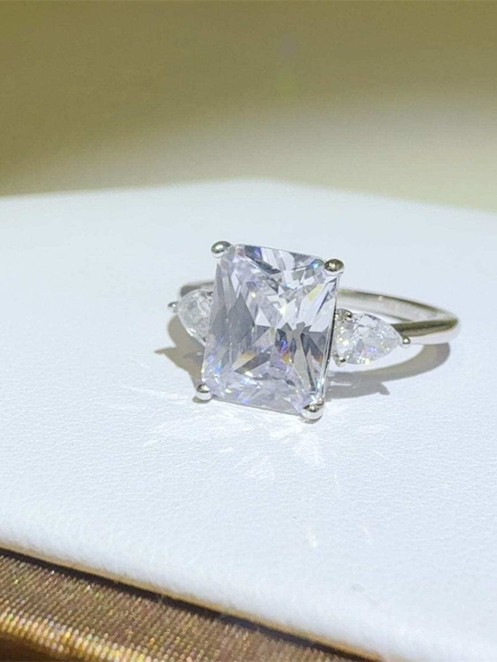 3 Carat Moissanite 925 Sterling Silver Square Shape Ring - Trendsi - Flyclothing LLC